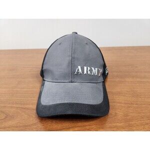 Army Performance Mens Grey Black  Adjustable Mesh Back Running Hat